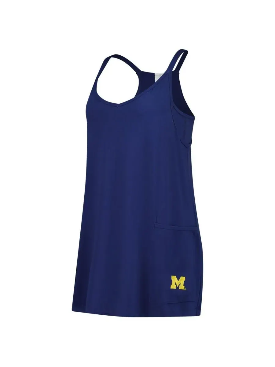 ZooZatz Женское темно-синее спортивное платье-шорты с карманами Michigan Wolverines Active — изображение 4 из 4, темно-синий