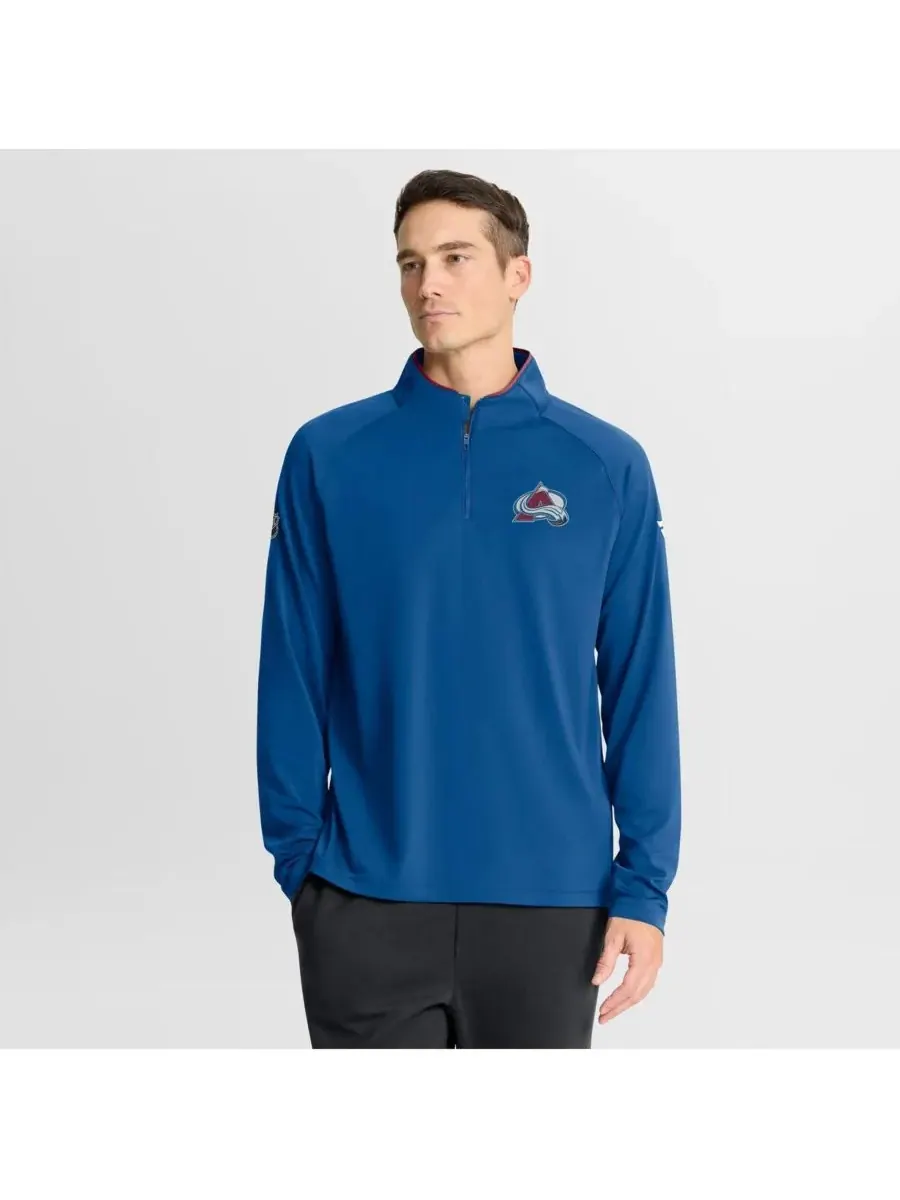 Fanatics Мужская синяя толстовка Colorado Avalanche Authentic Pro Rink Training Quarter-Zip — изображение 1 из 5, синий
