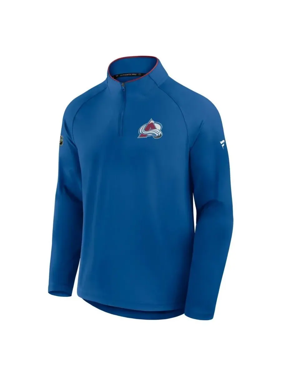 Fanatics Мужская синяя толстовка Colorado Avalanche Authentic Pro Rink Training Quarter-Zip — изображение 4 из 5, синий