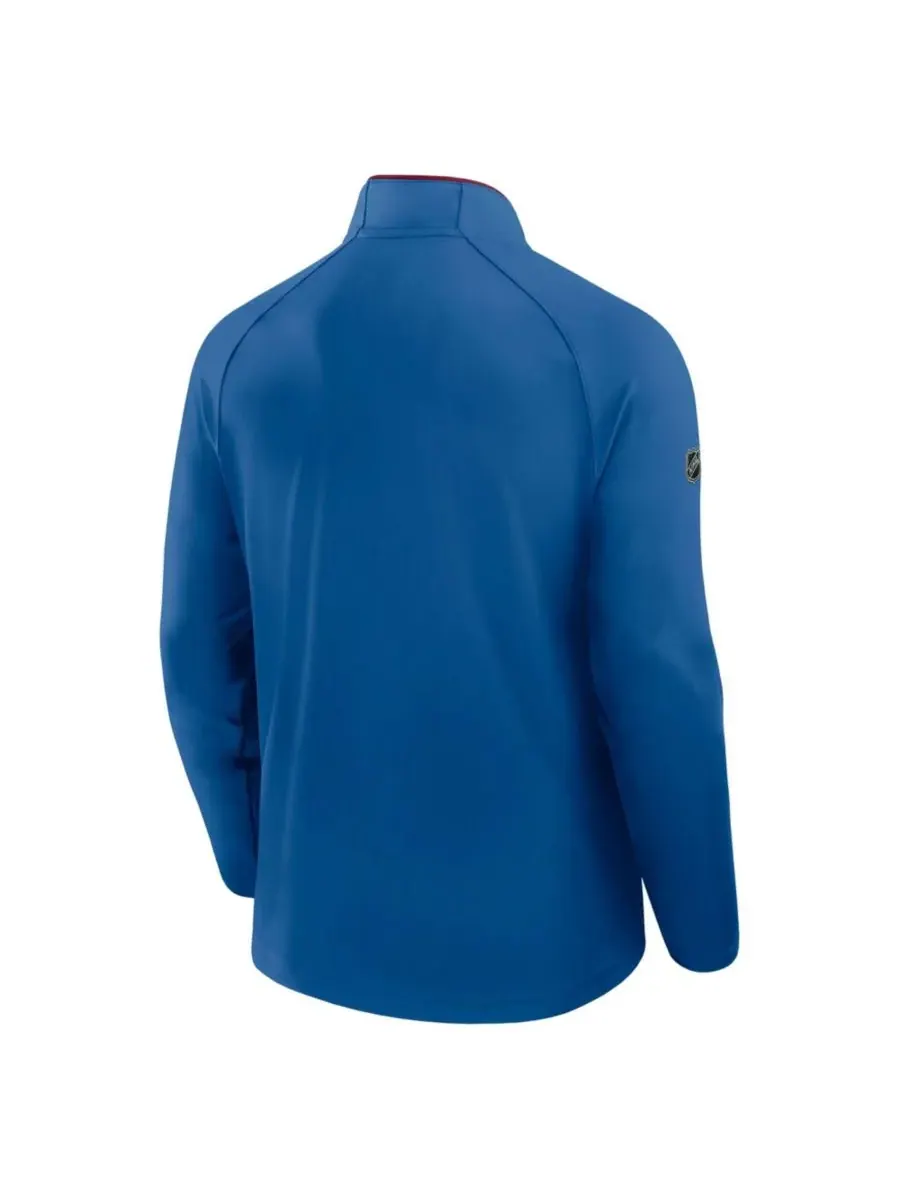Fanatics Мужская синяя толстовка Colorado Avalanche Authentic Pro Rink Training Quarter-Zip — изображение 5 из 5, синий