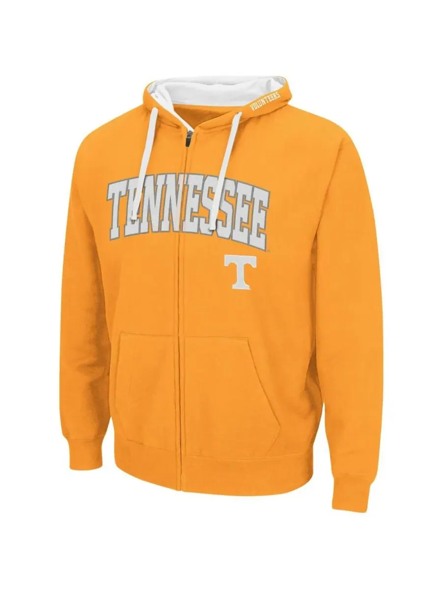Colosseum Мужская толстовка на молнии Tennessee Orange Tennessee Volunteers большого размера — изображение 2 из 3, оранжевый