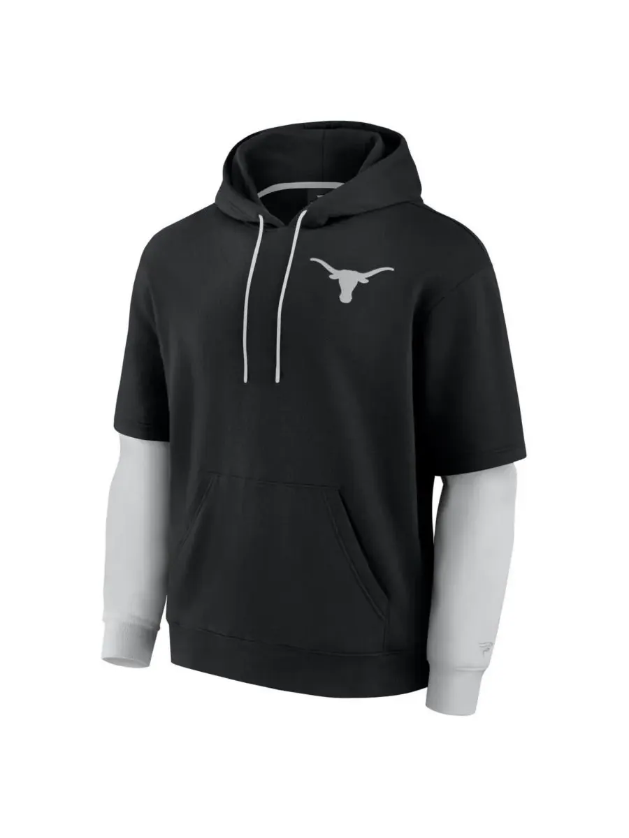 Fanatics Мужская черная толстовка с капюшоном Texas Longhorns — изображение 5 из 5, черный