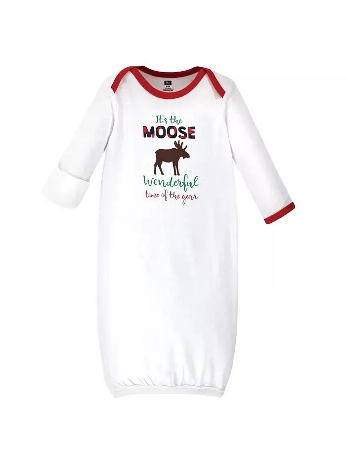Хлопковые платья с длинными рукавами для маленьких мальчиков, 3 шт., Moose Wonderful Time, 0–6 — изображение 2 из 2