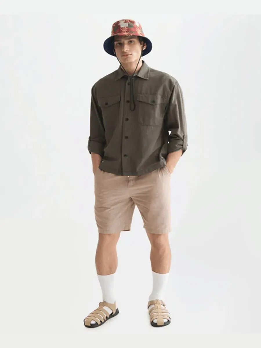 Мужские шорты из льняной смеси, стандартного кроя SCOTCH & SODA, Amphora — изображение 2 из 6
