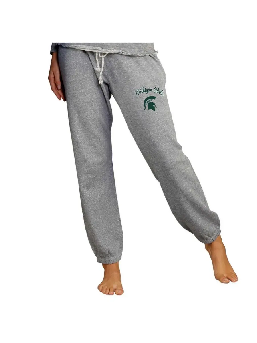 Женские серые трикотажные спортивные брюки Michigan State Spartans Concepts Sport
