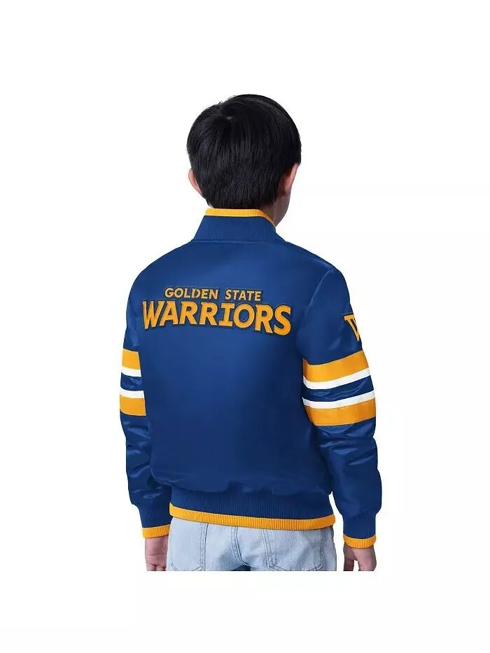 Куртка Royal Golden State Warriors Scout Varsity на кнопках для больших мальчиков и девочек Starter — изображение 2 из 2