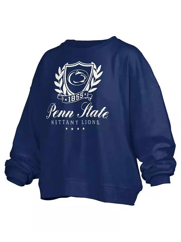 Женская темно-синяя толстовка-пуловер Penn State Nittany Lions Big Aug Script Janice Pressbox — изображение 3 из 3