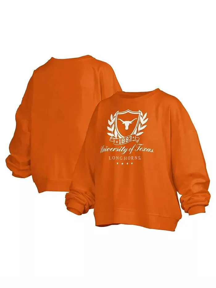 Женская толстовка-пуловер Texas Orange Texas Longhorns Big Aug Script Janice большого размера — изображение 1 из 3
