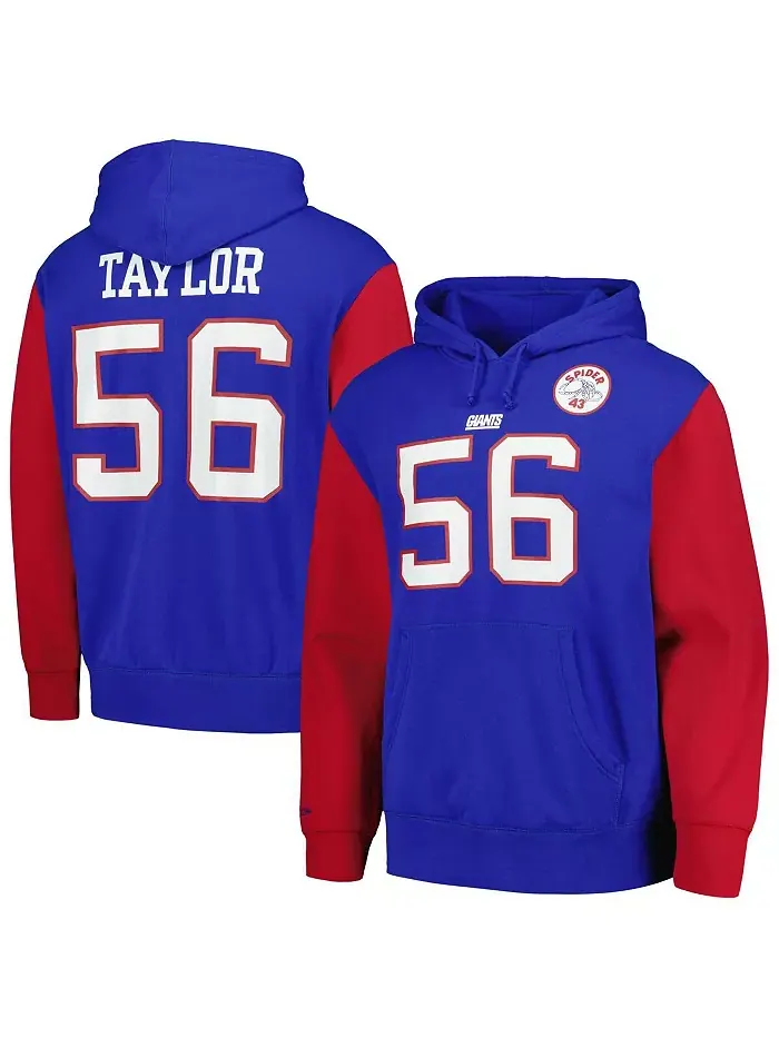 Мужская толстовка с капюшоном Lawrence Taylor с именем и номером игрока New York Giants (на пенсии)