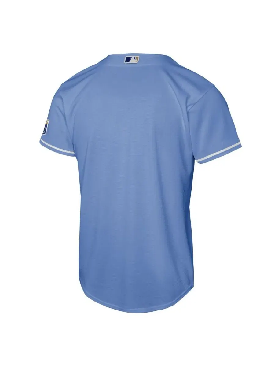 Детская футболка-джерси с коротким рукавом Alternate Light Blue Kansas City Royals Stadium Nike — изображение 3 из 3