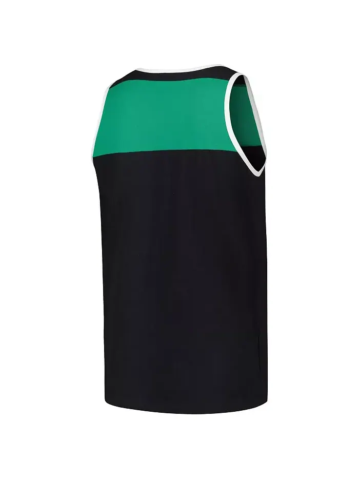 Мужская черно-зеленая майка New York Jets Heritage с цветными блоками Mitchell & Ness — изображение 2 из 3