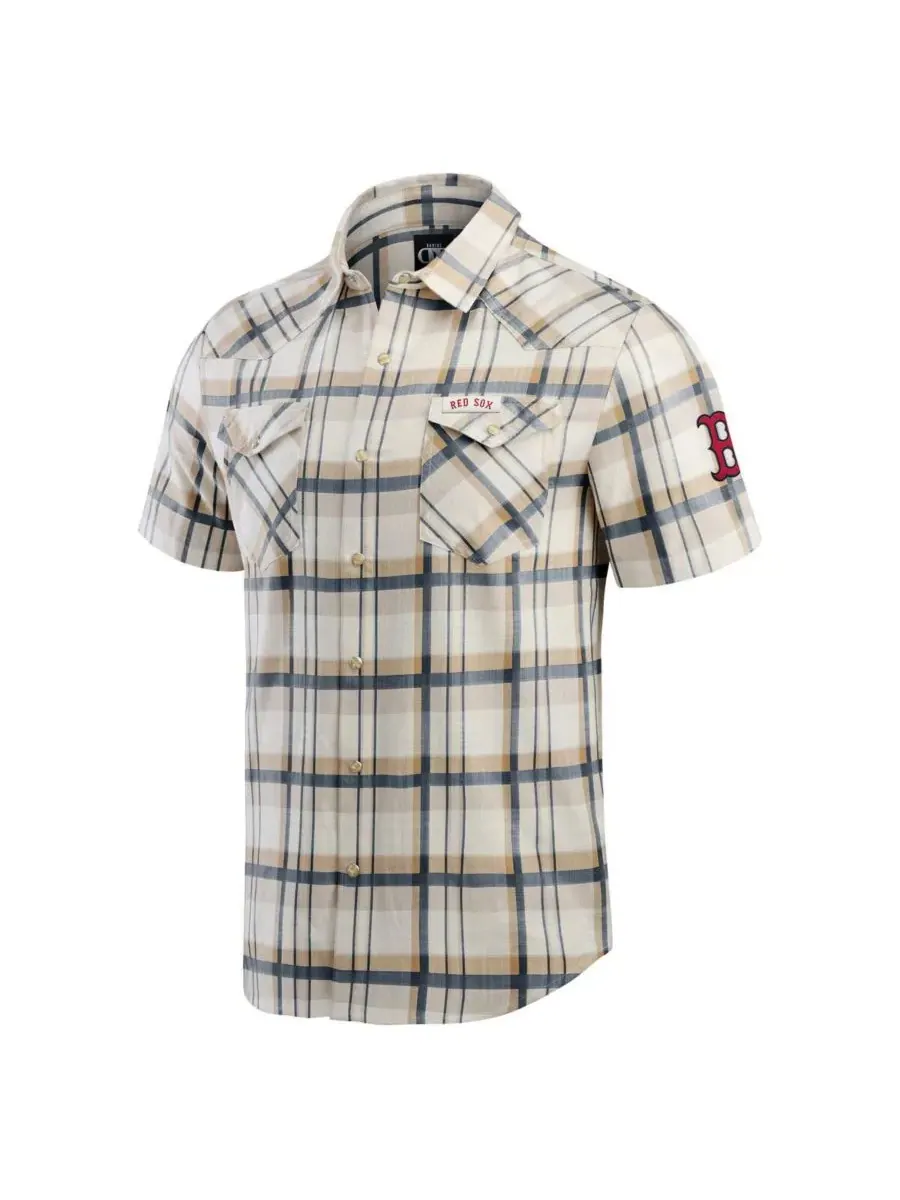 Fanatics Мужская рубашка Darius Rucker Collection в клетку цвета "Бостон Ред Сокс" темно-синего — изображение 3 из 3