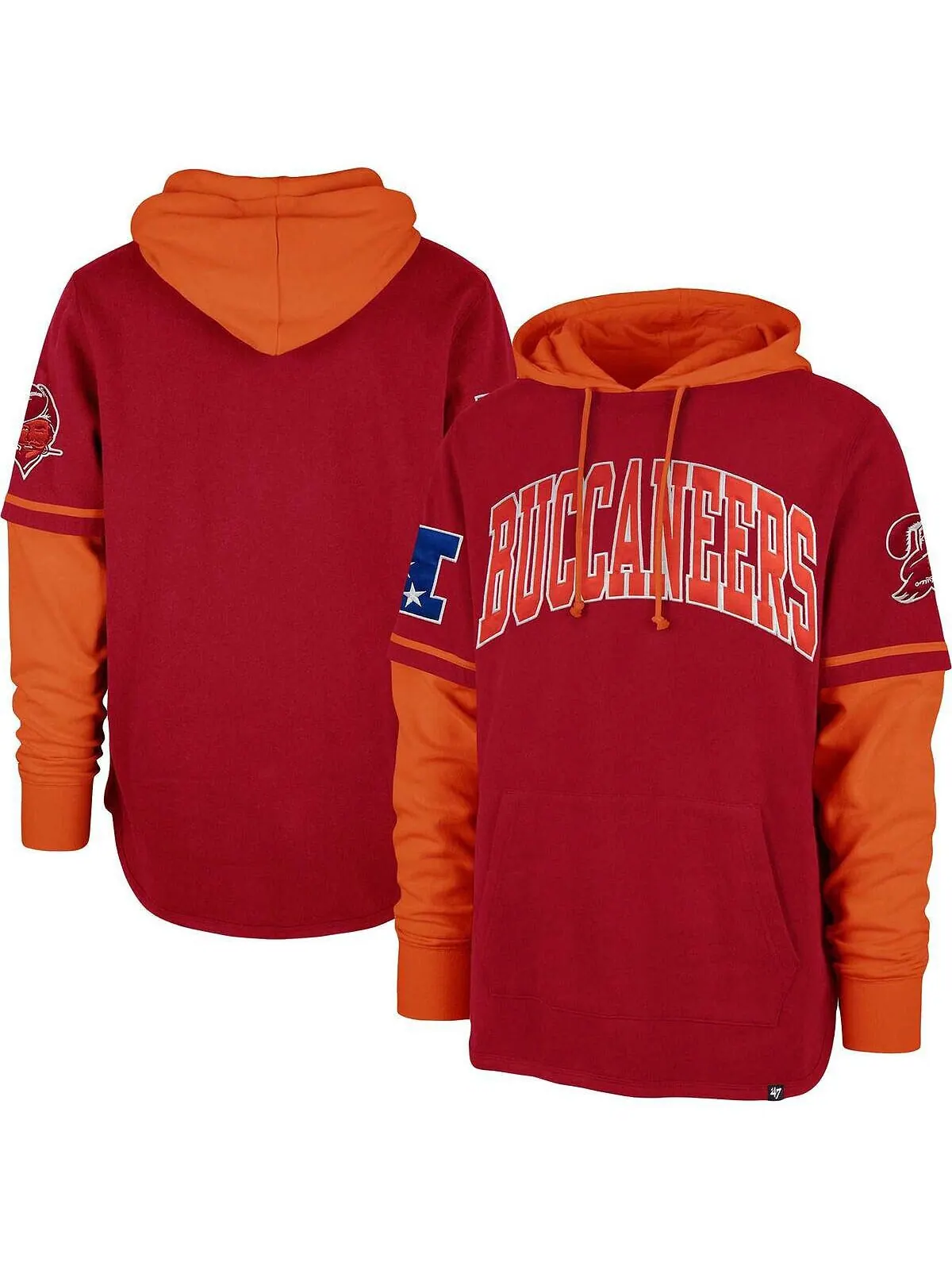 Мужская красная толстовка с капюшоном Tampa Bay Buccaneers Shortstop '47 Brand