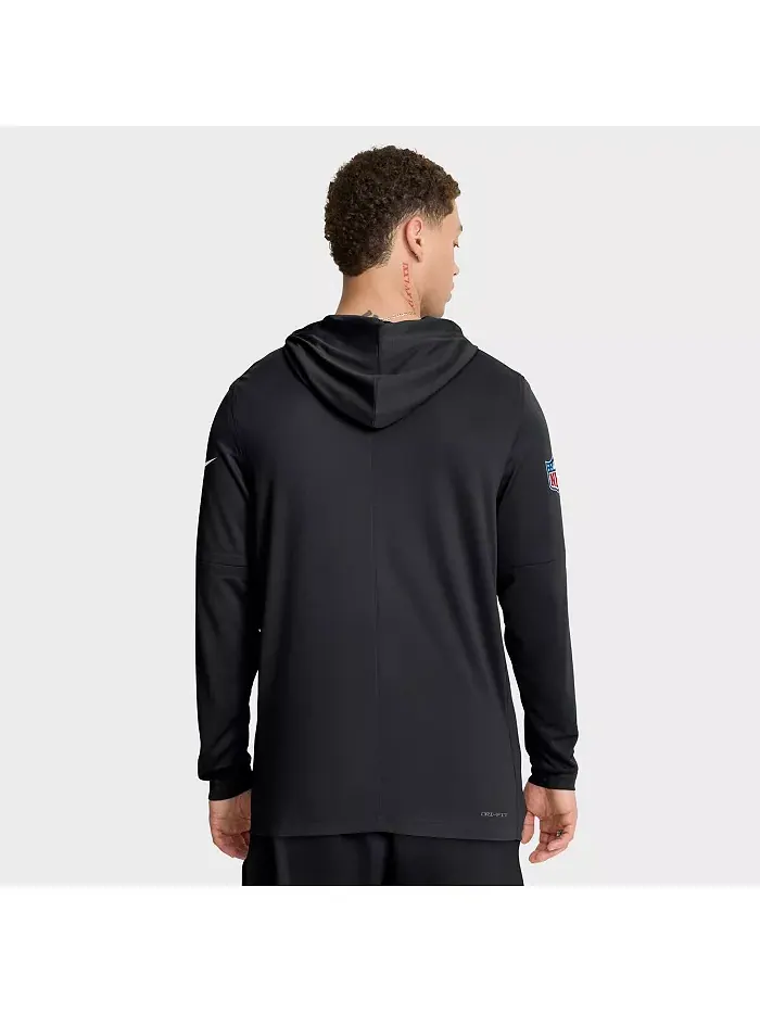 Мужская черная толстовка Washington Commanders Sideline Pure Fury Performance с длинным рукавом Nike — изображение 2 из 5