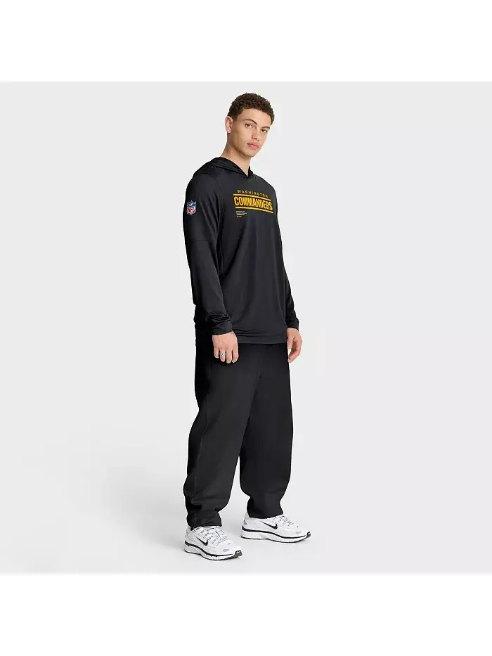 Мужская черная толстовка Washington Commanders Sideline Pure Fury Performance с длинным рукавом Nike — изображение 3 из 5