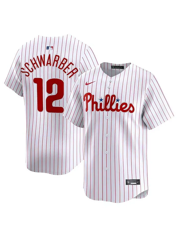 Мужская белая альтернативная лимитированная джерси Philadelphia Phillies с игроком Кайл Шварбер Nike