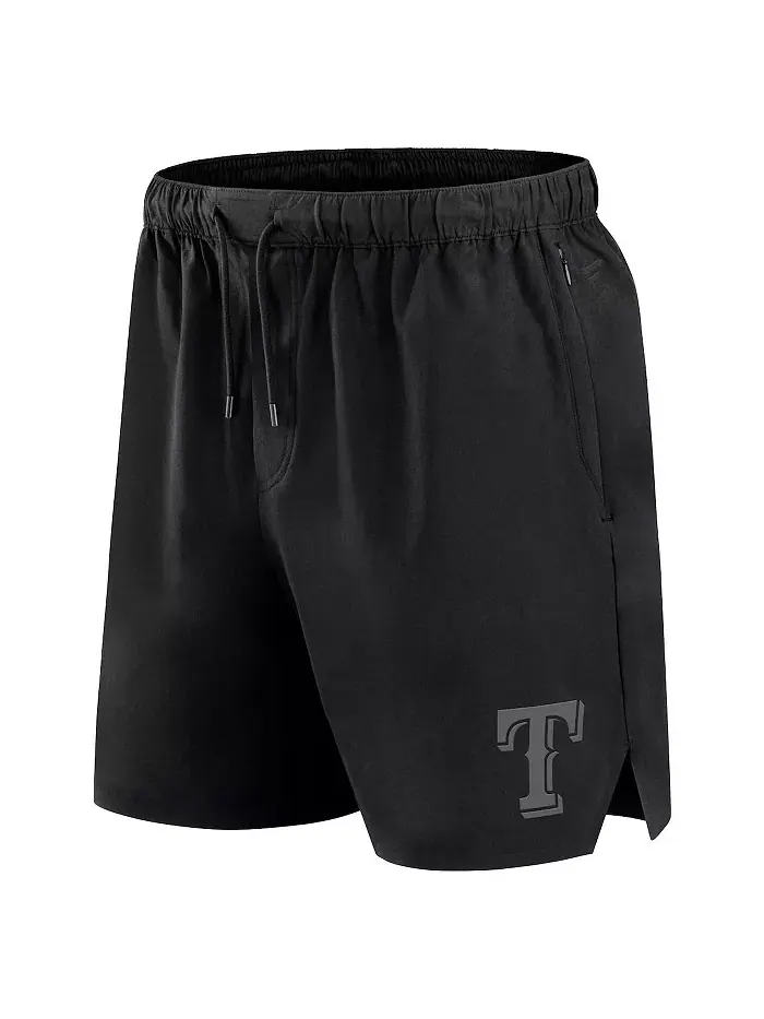 Мужские черные шорты Texas Rangers Front Office с плетеным узором Fanatics Signature — изображение 2 из 3