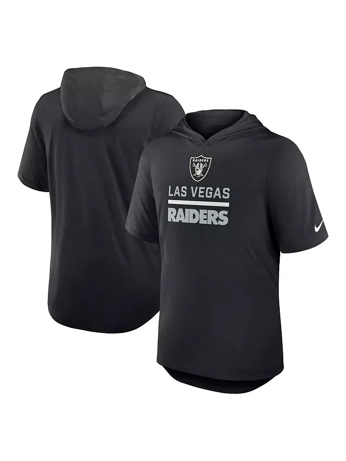 Мужская черная толстовка-футболка Tri-Blend Las Vegas Raiders Lockup Nike