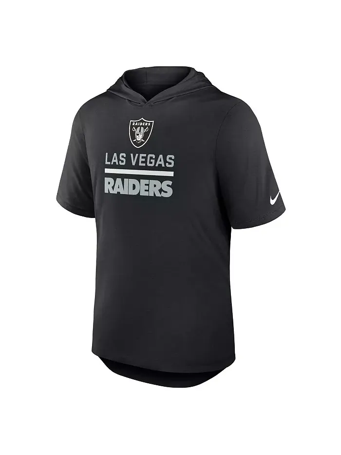 Мужская черная толстовка-футболка Tri-Blend Las Vegas Raiders Lockup Nike — изображение 2 из 3