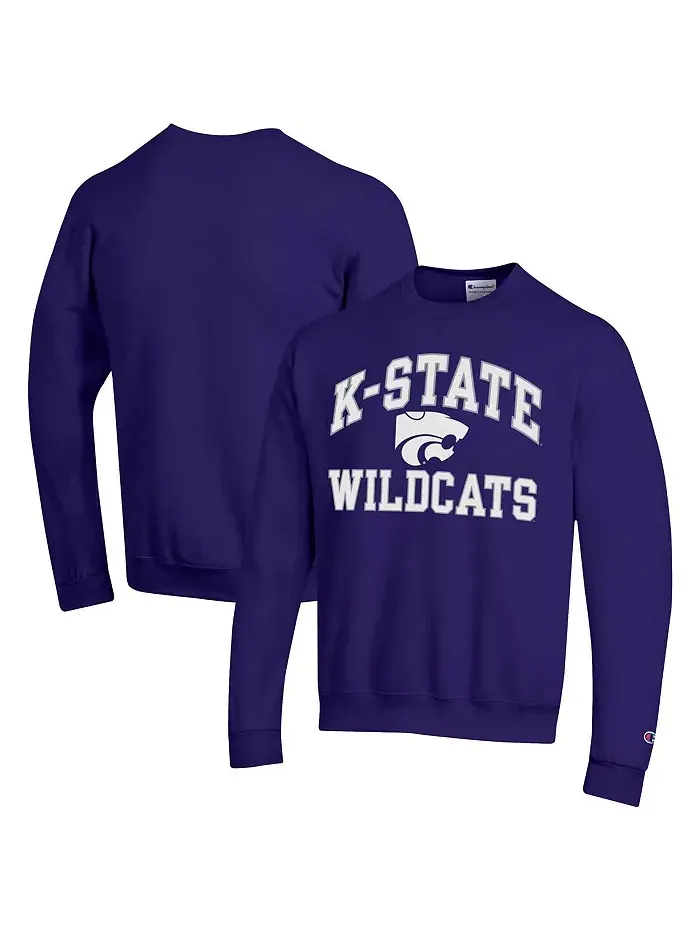Мужская фиолетовая толстовка с капюшоном Kansas State Wildcats High Motor Champion