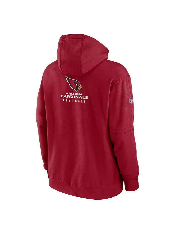 Мужская толстовка с капюшоном Cardinal Arizona Cardinals Sideline Club Fleece Pullover Hoodie Nike — изображение 3 из 3