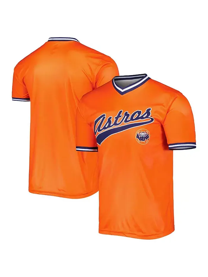 Мужская оранжевая футболка команды Houston Astros Cooperstown Collection Stitches