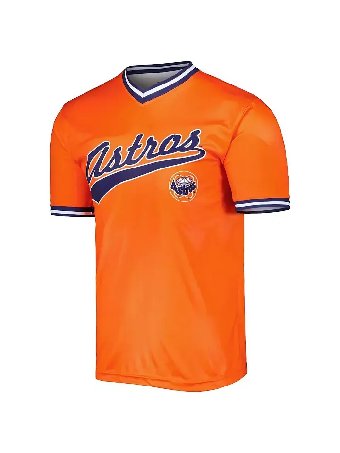 Мужская оранжевая футболка команды Houston Astros Cooperstown Collection Stitches — изображение 2 из 3