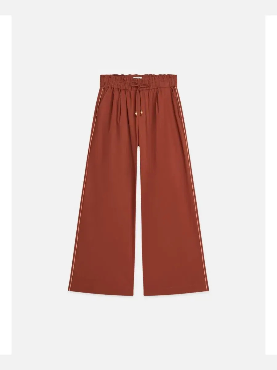 Брюки для пляжа из хлопкового поплина с завязками SCOTCH & SODA, Burnt Henna — изображение 5 из 6