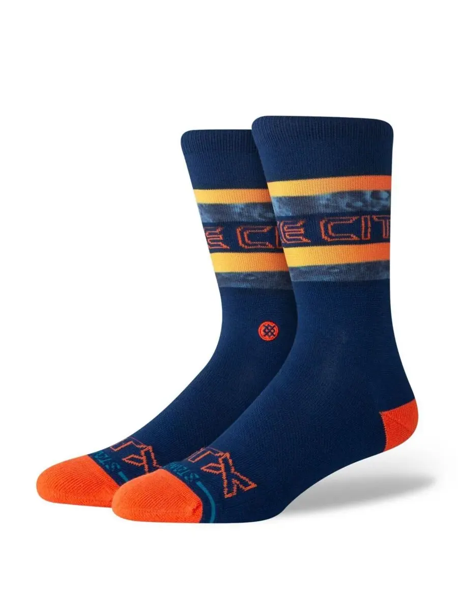 Мужские и женские носки Houston Astros 2025 City Connect Crew Socks Stance — изображение 1 из 3, темно-синий