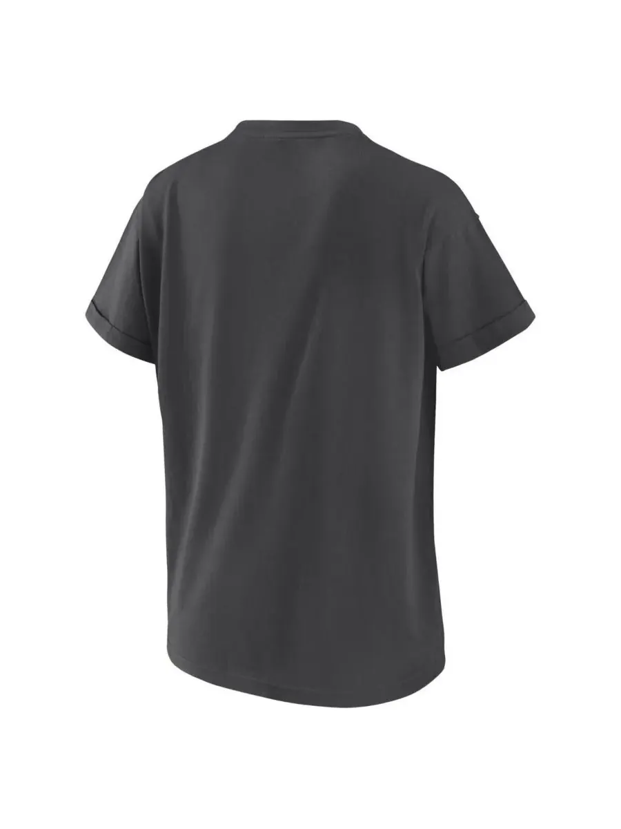 WEAR by Erin Andrews Женская футболка Chicago Cubs Domestic Box Color Boyfriend цвета — изображение 2 из 3, темно-серый