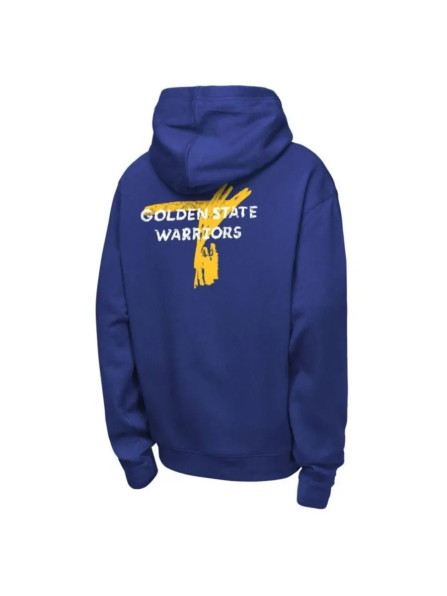Толстовка Big Boys and Girls Royal Golden State Warriors Courtside Club Premiere Nike — изображение 2 из 3, королевский