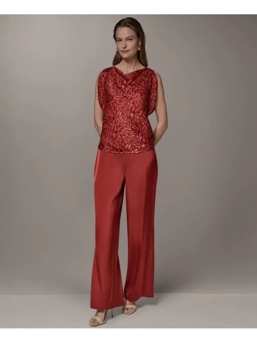 Укороченный топ с принтом и воротником-хомутом Donna Karan New York — изображение 3 из 7