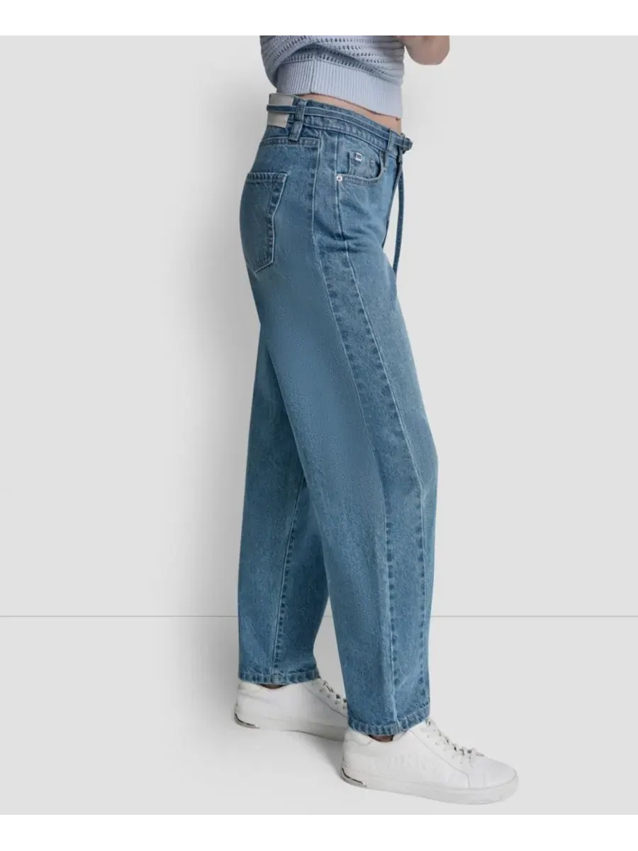Джинсы-бочонки средней посадки для невысоких девушек Dkny Jeans — изображение 3 из 6