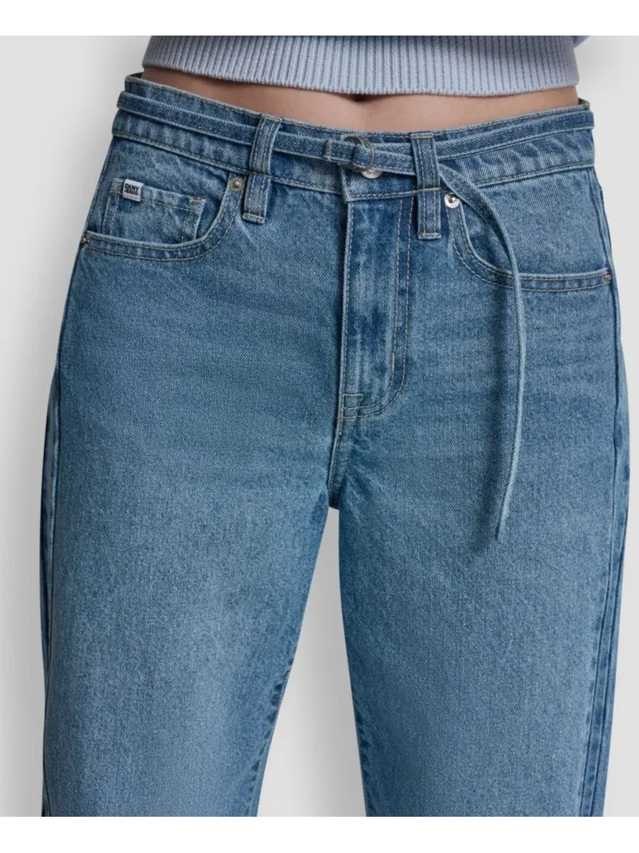 Джинсы-бочонки средней посадки для невысоких девушек Dkny Jeans — изображение 4 из 6