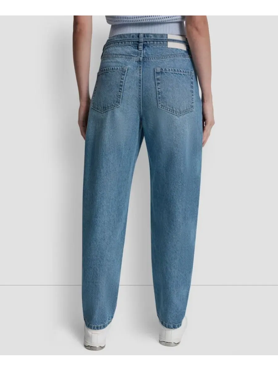 Джинсы-бочонки средней посадки для невысоких девушек Dkny Jeans — изображение 6 из 6