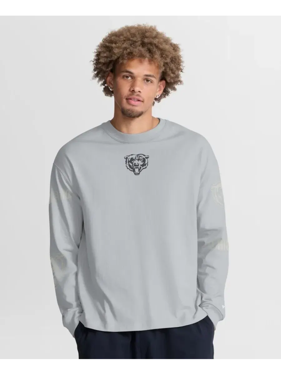 Футболка с длинным рукавом оверсайз Chicago Bears Oversized Type Play Fanatics — изображение 1 из 5, серый серый