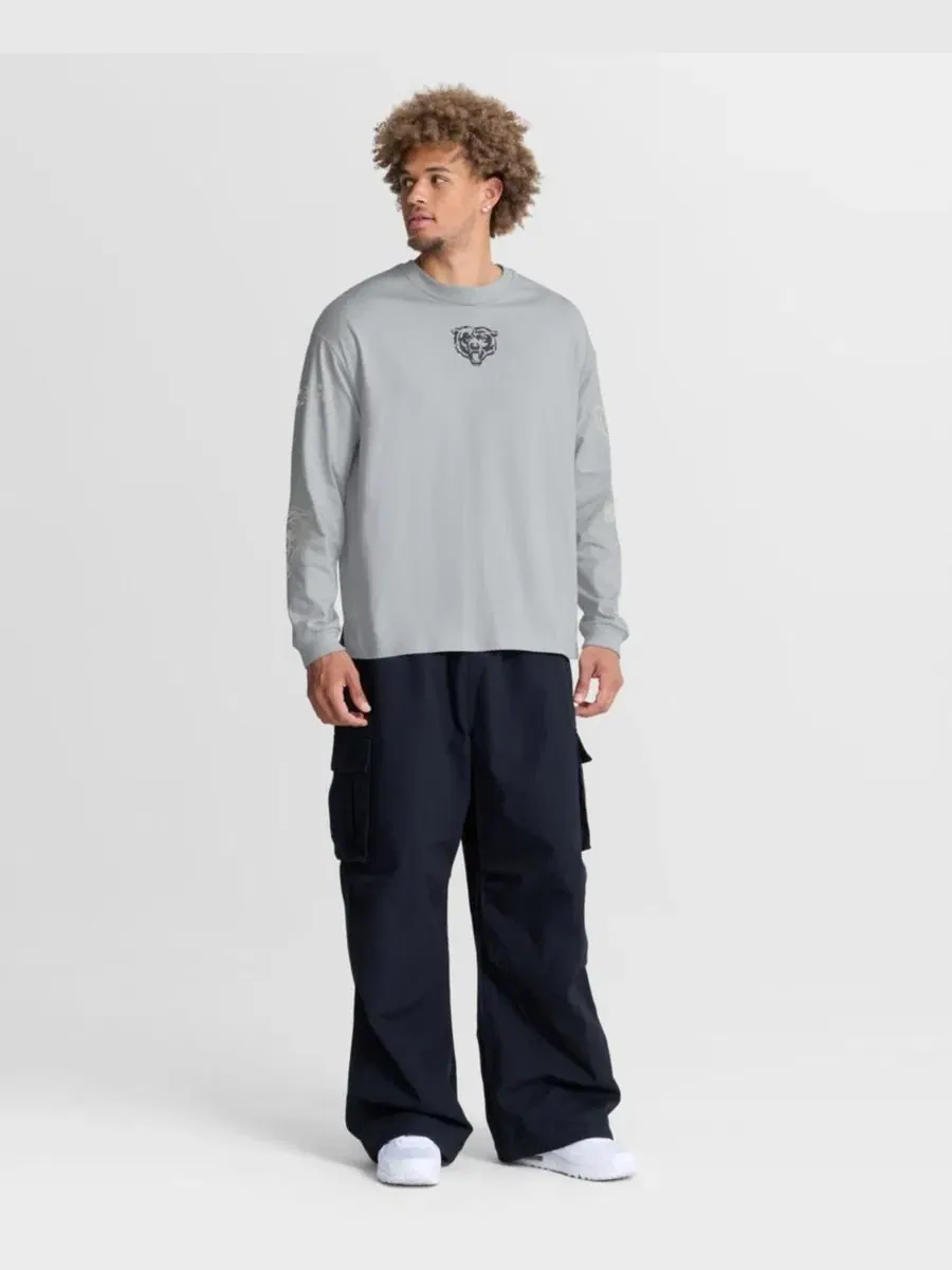 Футболка с длинным рукавом оверсайз Chicago Bears Oversized Type Play Fanatics — изображение 5 из 5, серый серый