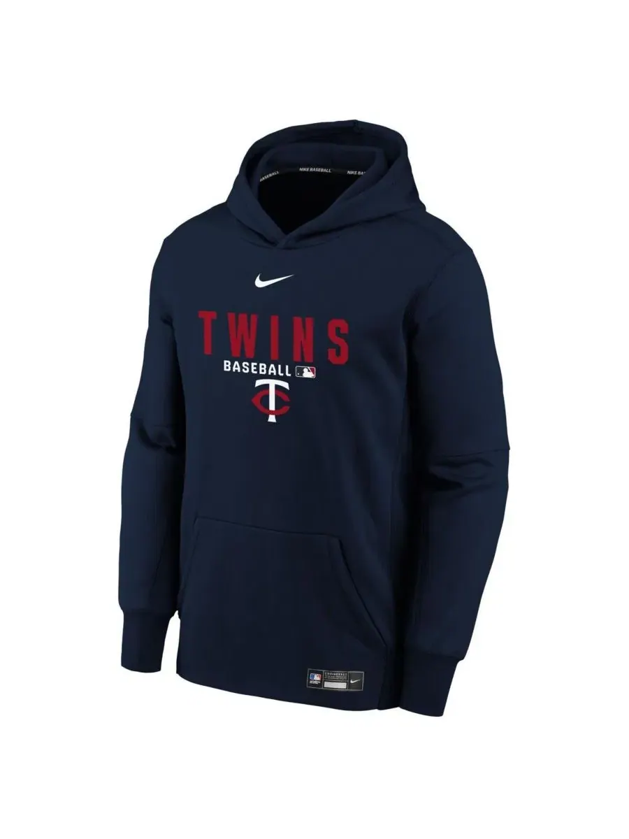 Худи с капюшоном Minnesota Twins Authentic Collection Therma-FIT Nike — изображение 2 из 3, темно-синий