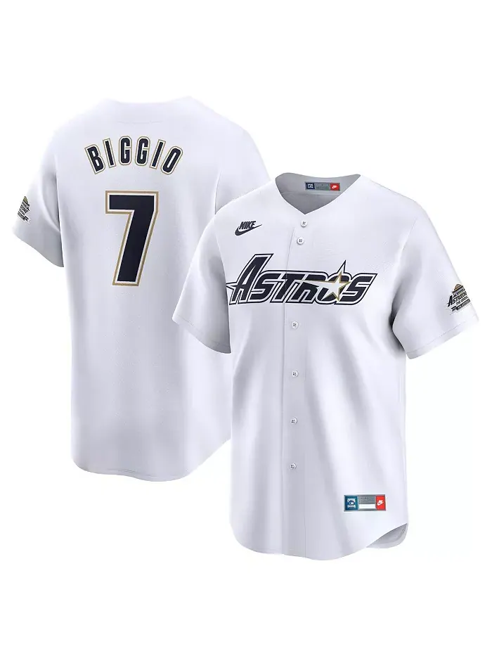 Мужская белая ретро-джерси Houston Astros Craig Biggio из коллекции Cooperstown Limited Nike