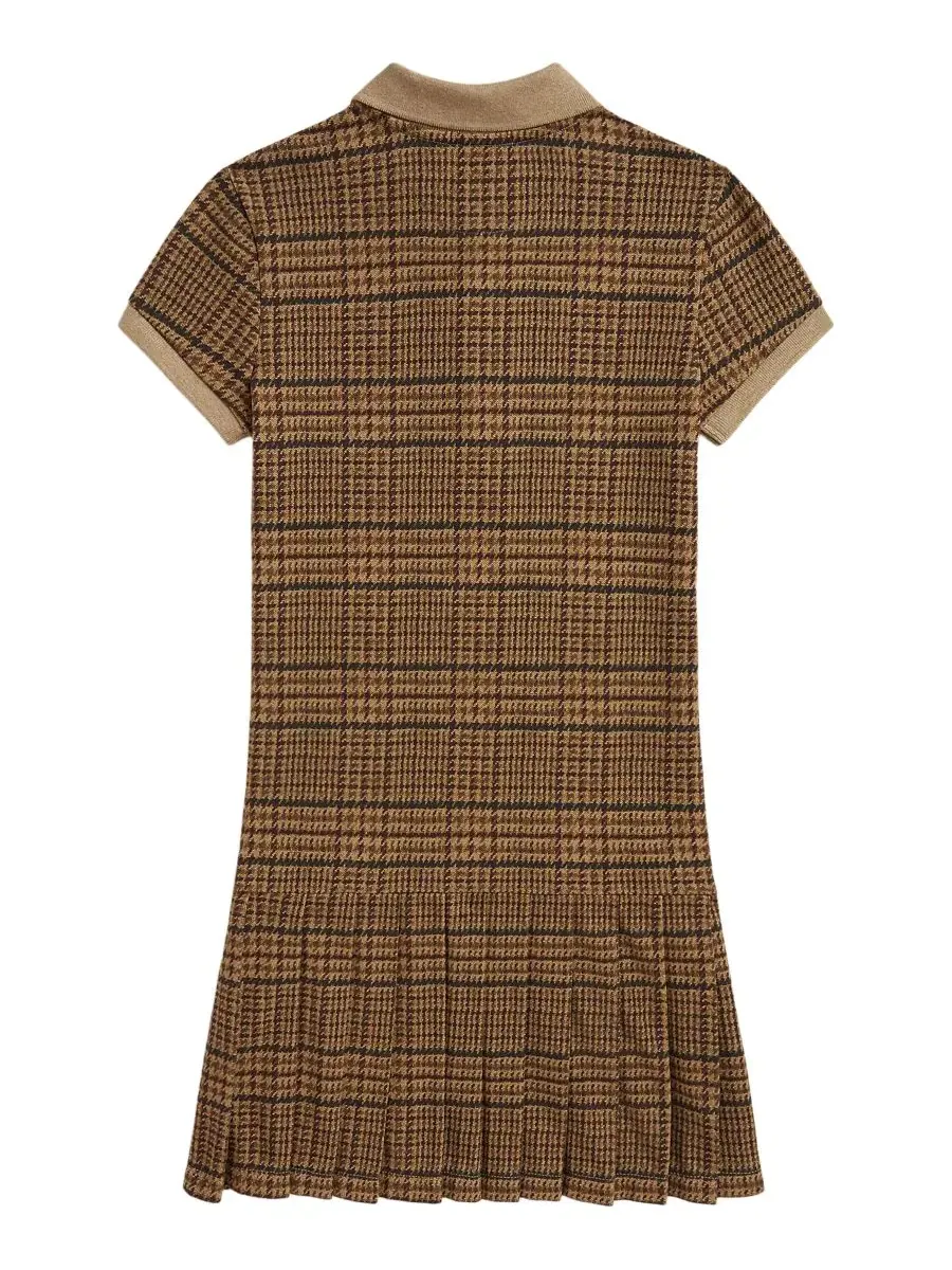 Платье-поло из твидового трикотажа с вышивкой Polo Ralph Lauren, Glenview Tweed — изображение 2 из 3