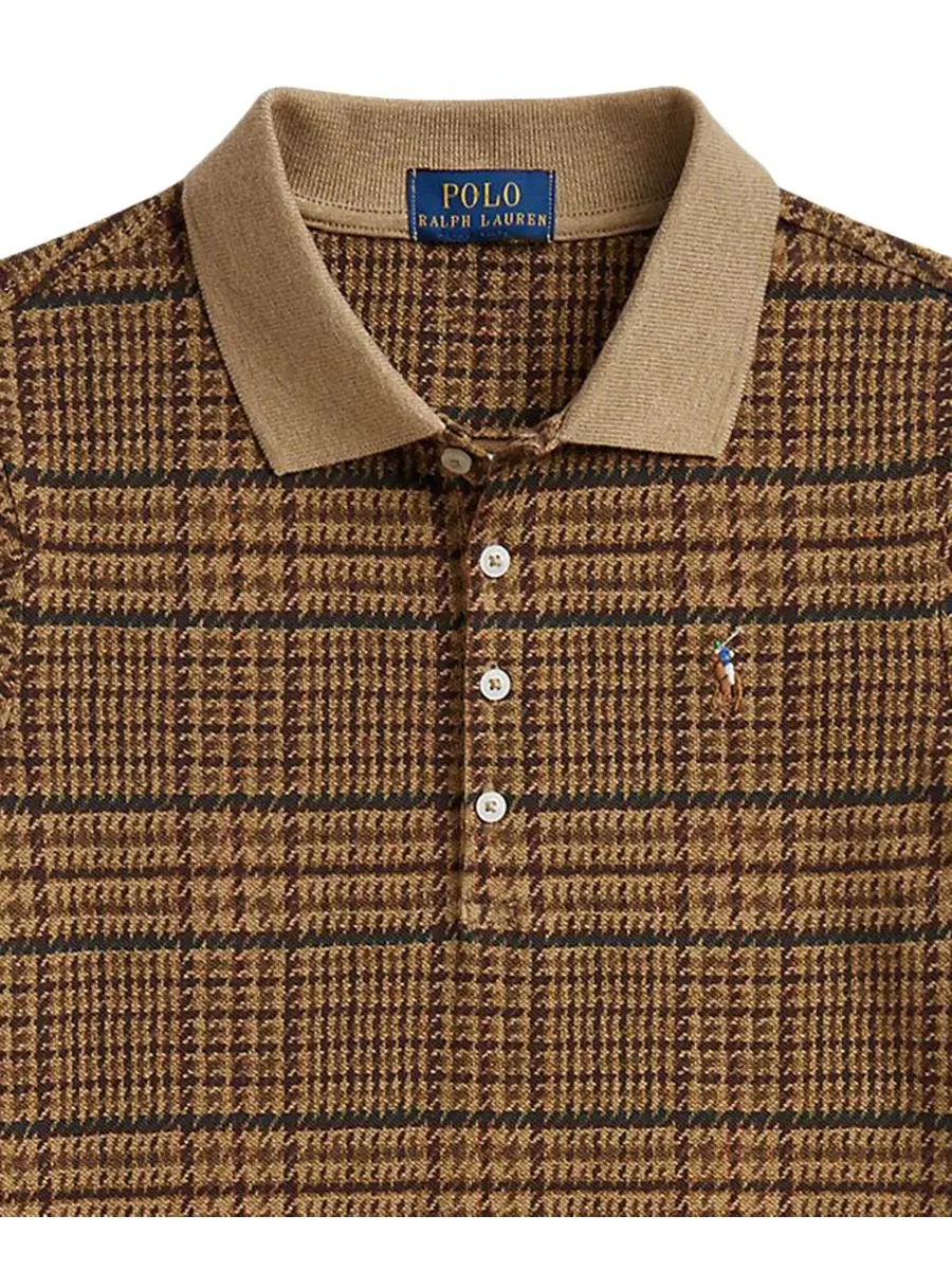 Платье-поло из твидового трикотажа с вышивкой Polo Ralph Lauren, Glenview Tweed — изображение 3 из 3