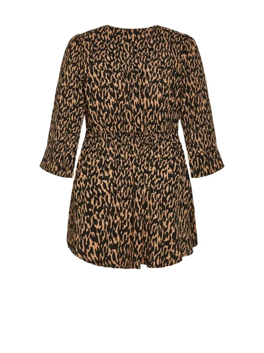 Топ-драпировка с запахом, с V-образным вырезом и длинным рукавом, Plus Size Jemma, City Chic, Geo — изображение 5 из 5