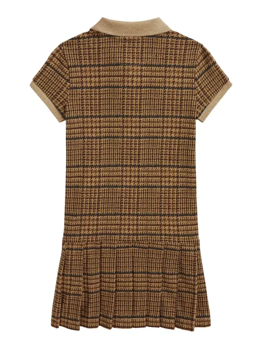Платье-поло из твида с принтом, с коротким рукавом Polo Ralph Lauren, Glenview Tweed — изображение 2 из 3