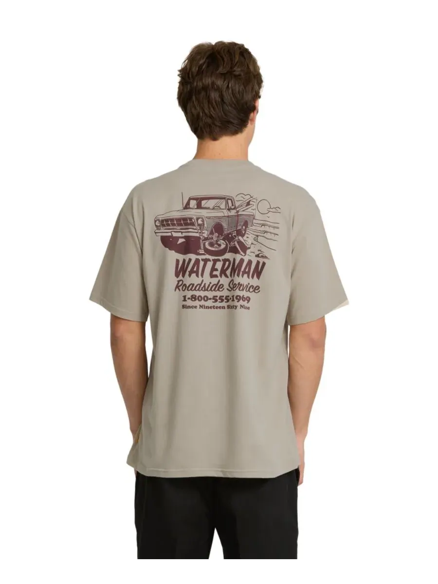 Футболка с коротким рукавом и круглым вырезом Quiksilver Waterman, Plaza Taupe — изображение 1 из 3