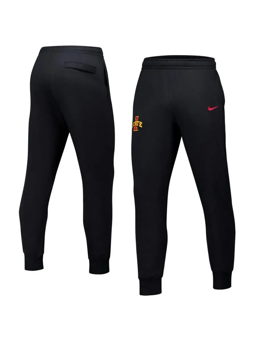 Nike Мужские черные флисовые брюки с символикой клуба Iowa State Cyclones — изображение 1 из 3, черный
