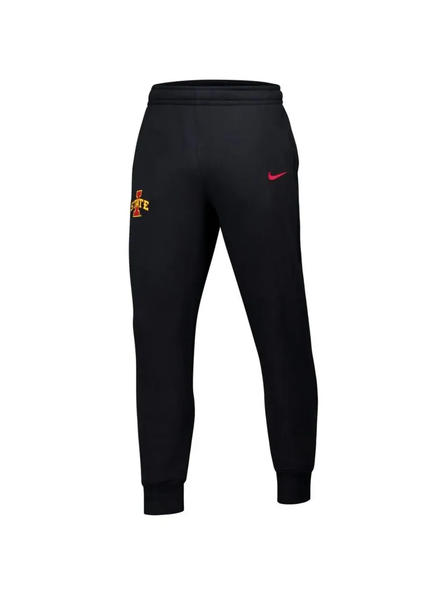 Nike Мужские черные флисовые брюки с символикой клуба Iowa State Cyclones — изображение 2 из 3, черный