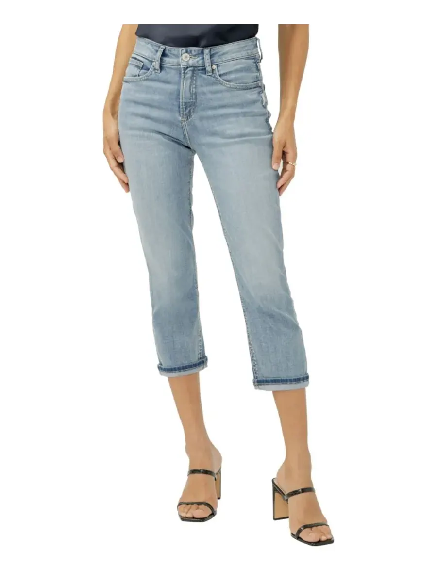 Женские джинсы-капри Avery High-Rise Luxe Stretch Silver Jeans Co., Orlando — изображение 1 из 5