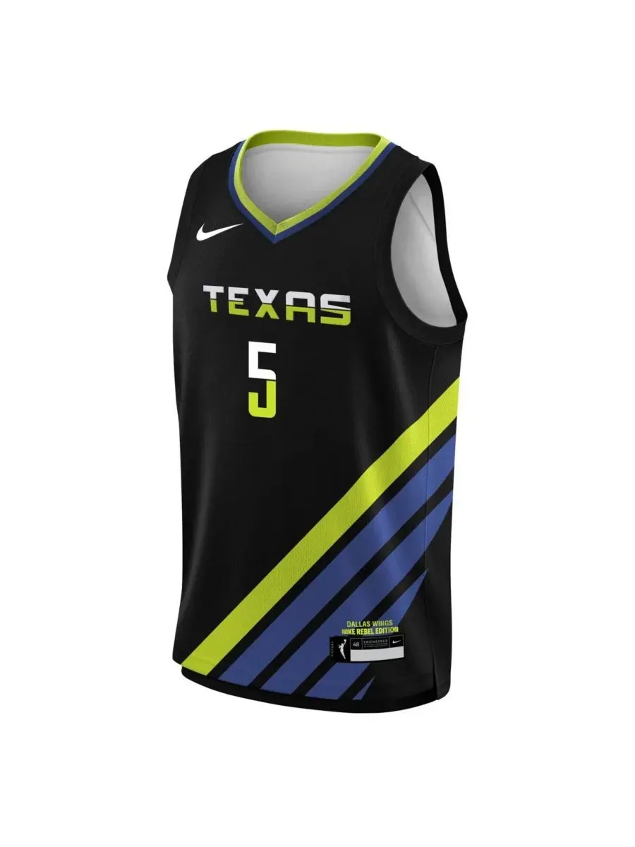 Nike Детская футболка Пейдж Бьюкерс, черная, с символикой команды Dallas Wings, драфт WNBA 2025 — изображение 2 из 3, черный