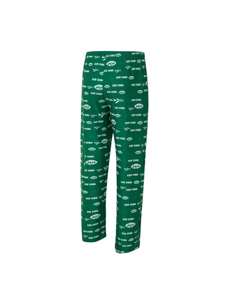 Concepts Sport Мужские зеленые трикотажные брюки New York Jets в стиле ретро с мозаичным принтом по — изображение 3 из 3