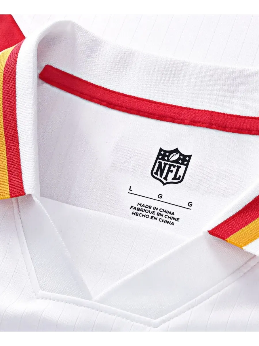 Футболка с воротником и принтом Football x Football, Kansas City Chiefs Fanatics — изображение 2 из 5, белый